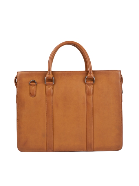 

Gauge Machine Unisex Tan Brown Solid Laptop Bag