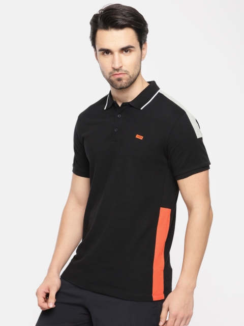 

HRX by Hrithik Roshan Black Solid Polo Collar Tshirt