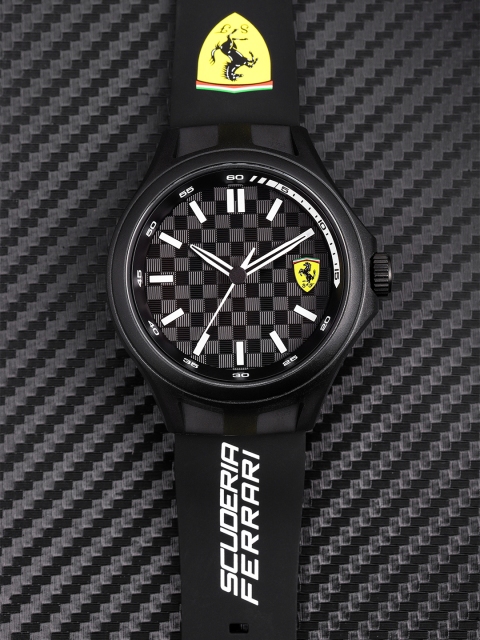 

SCUDERIA FERRARI Pit Crew Unisex Black Analogue Watch 830644_SF