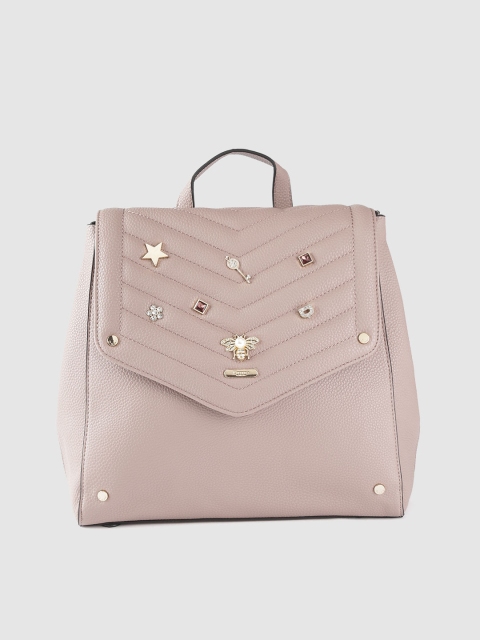 

Dune London Women Mauve Solid Backpack with Embellished Detail