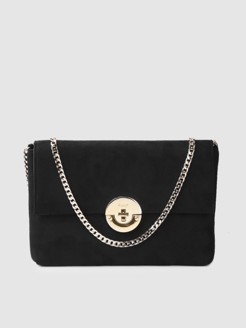 

Dune London Black Solid Foldover Clutch