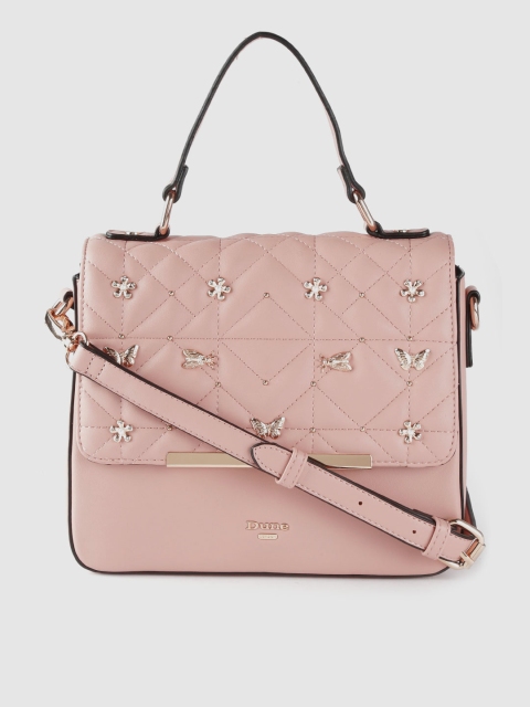 

Dune London Peach-Coloured Embellished Satchel Bag