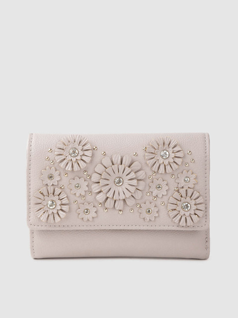 

Dune London Women Grey Applique Three Fold Wallet