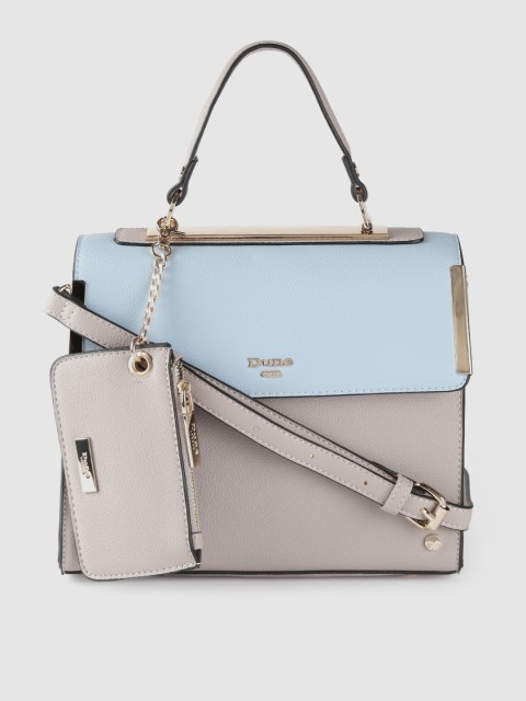 

Dune London Blue & Grey Colourblocked Satchel Bag