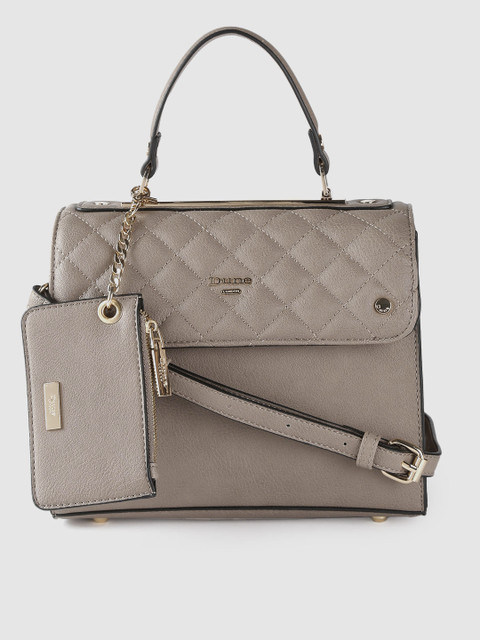 

Dune London Taupe Quilted Satchel Bag