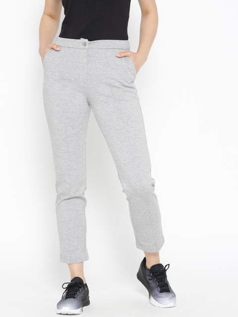 

Sweet Dreams Women Grey Melange Solid Cropped Track Pants
