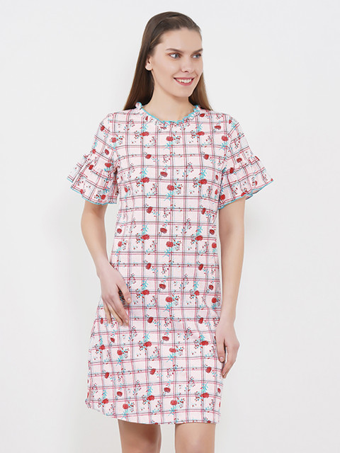 

Sweet Dreams Pink & White Checked Nightdress