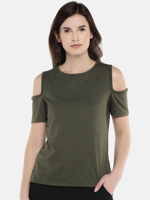 

Globus Women Olive Green Solid Top