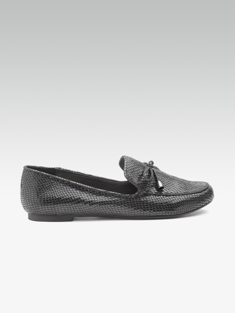 

Dune London Women Black Snakeskin Textured Loafers