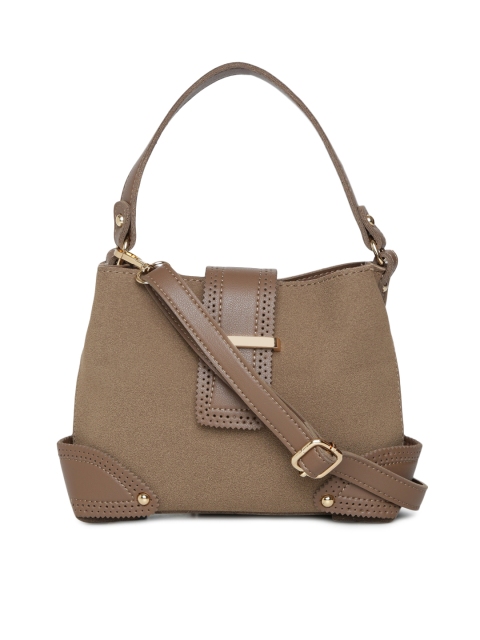 

People Brown Solid Handheld Bag