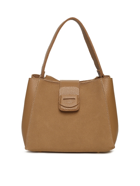 

People Brown Solid Handheld Bag