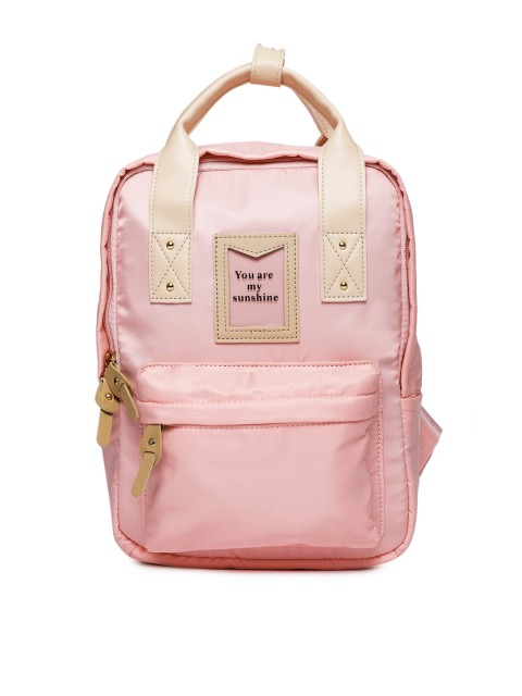 

People Women Pink Solid Backpack