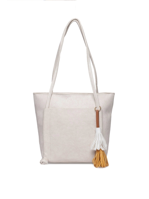 

People White Textured Shoulder Bag