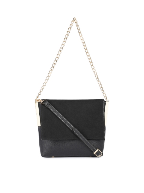 

People Black Solid Sling Bag