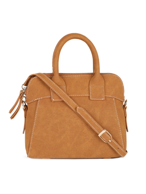 

People Tan Solid Handheld Bag