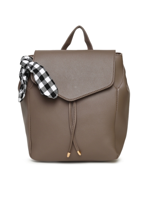 

People Women Brown Solid Backpack