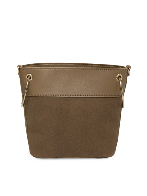 

People Olive Green Solid Sling Bag