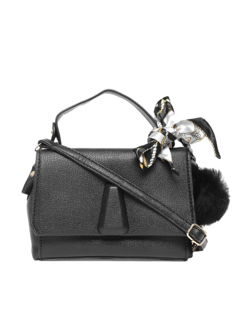 

People Black Solid Sling Bag