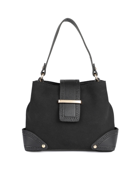 

People Black Solid Handheld Bag