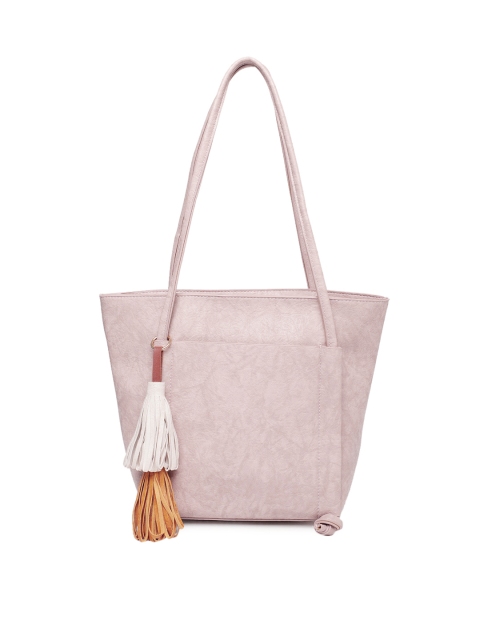 

People Pink Textured Shoulder Bag