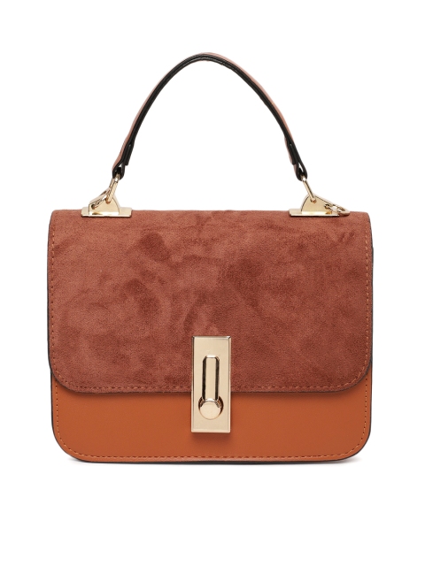 

People Brown Solid Handheld Bag