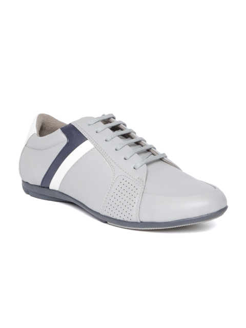 

Mocas Men Grey Striped Detail Sneakers