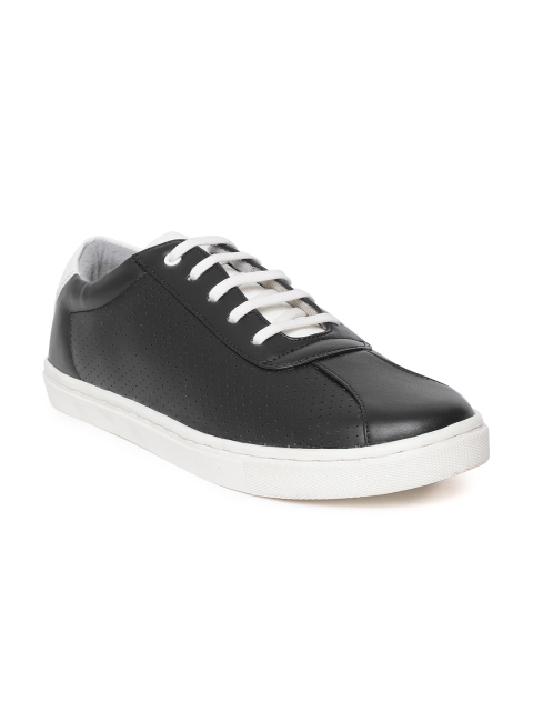 

Mocas Men Black Perforated Sneakers
