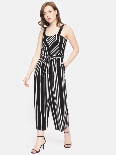 

Vero Moda Women Black & White Striped Culotte Jumpsuit
