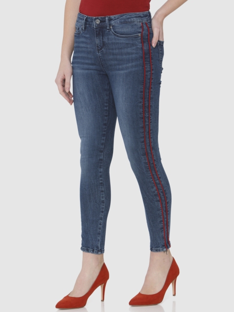 

Vero Moda Women Blue Skinny Fit Mid-Rise Clean Look Stretchable Jeans