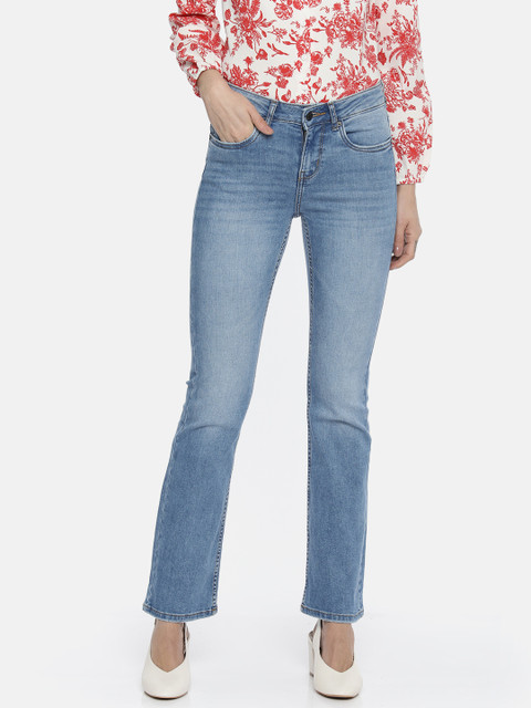 

Vero Moda Women Blue Bootcut Fit Mid-Rise Clean Look Stretchable Jeans