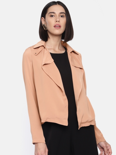 

Vero Moda Women Beige Solid Open Front Jacket