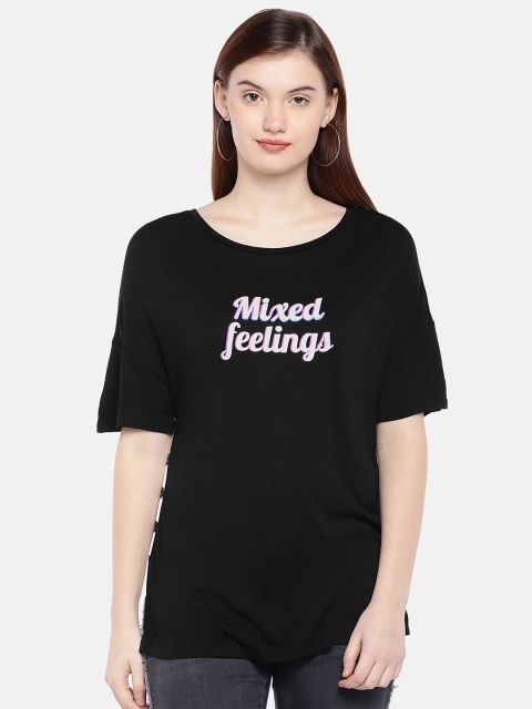 

Vero Moda Women Black & White Printed Top