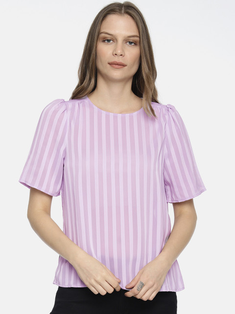 

Vero Moda Women Purple Striped Top