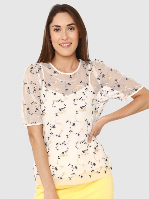

Vero Moda Women White Printed Top