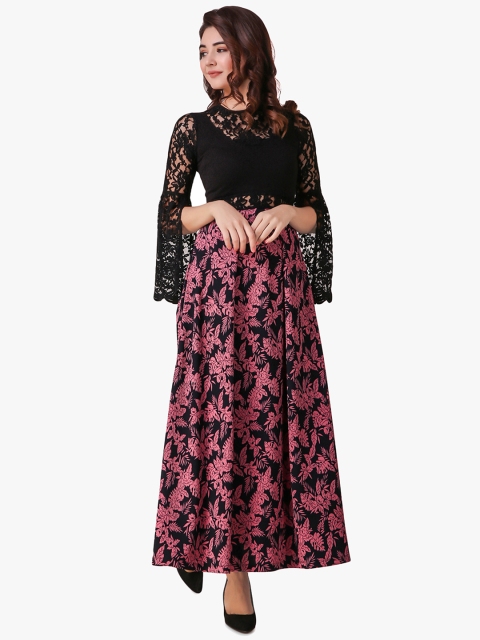 

Texco Women Mauve Floral Printed Maxi Dress