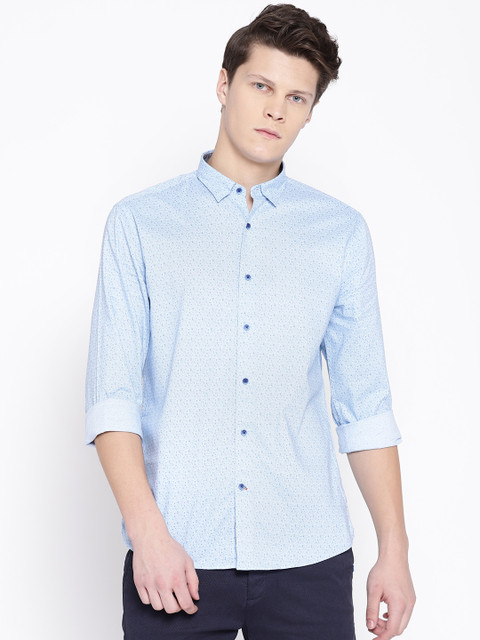 

Blackberrys Men Blue Slim Fit Printed Casual Shirt