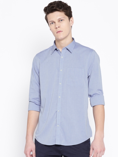 

Blackberrys Men Blue Slim Fit Solid Smart Casual Shirt