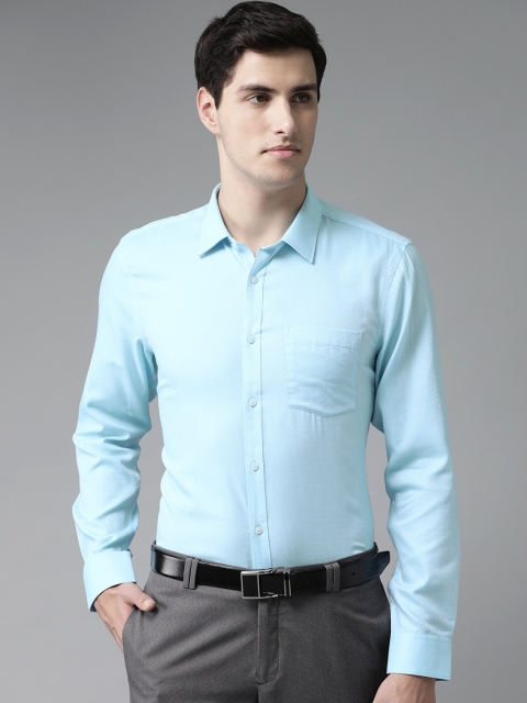 

Blackberrys Men Blue Slim Fit Textured Formal Shirt