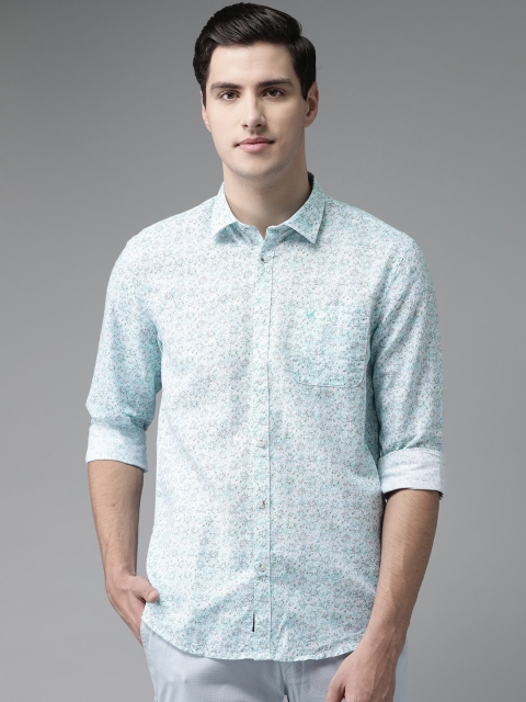 

Blackberrys Men Blue Slim Fit Printed Casual Shirt