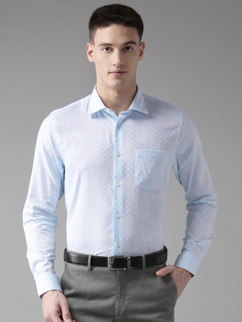 

Blackberrys Men Blue Slim Fit Checked Formal Shirt