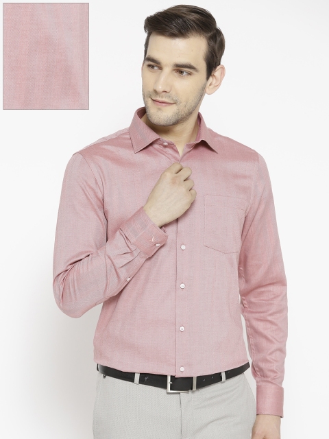 

Blackberrys Men Red Slim Fit Self Striped Formal Shirt