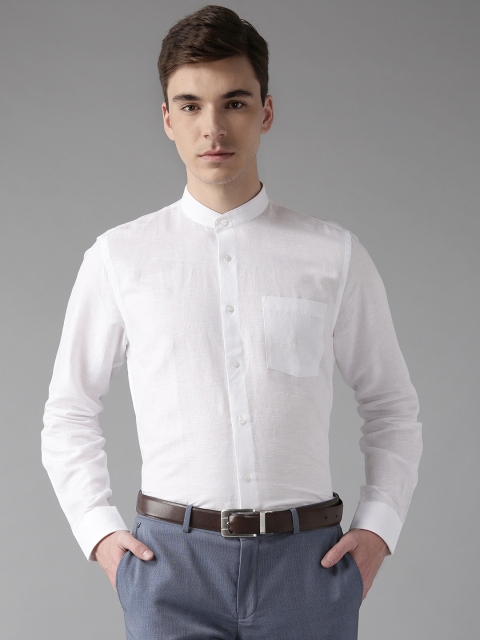 

Blackberrys Men White Slim Fit Solid Formal Shirt