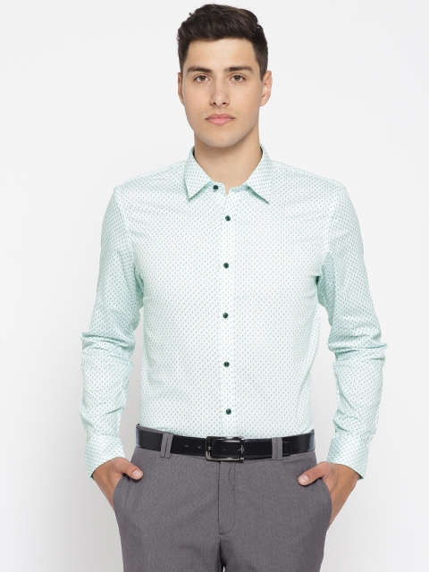 

Blackberrys Men Blue & Green Phoenix Fit Printed Formal Shirt