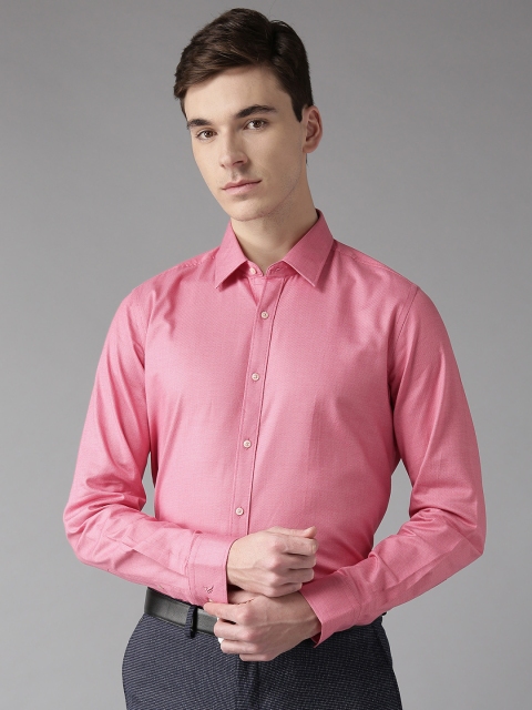 

Blackberrys Men Red Phoenix Fit Self Design Formal Shirt