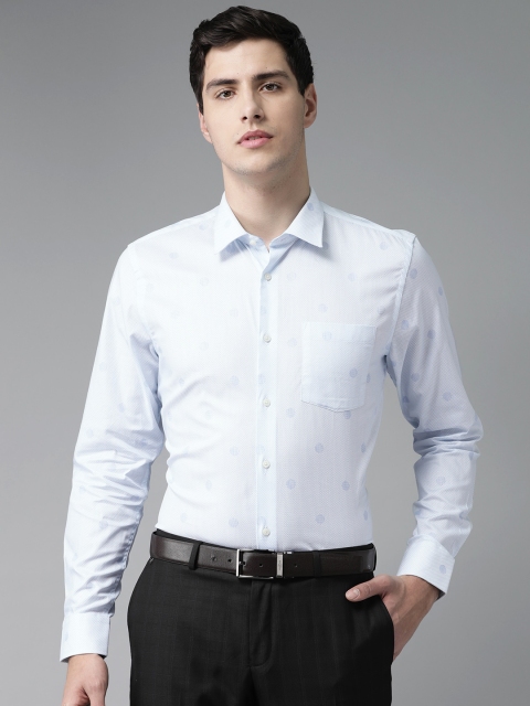 

Blackberrys Men Blue Slim Fit Printed Formal Shirt