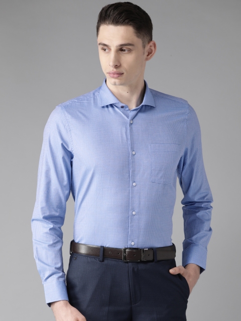 

Blackberrys Men Blue Slim Fit Self Design Formal Shirt