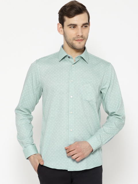 

Blackberrys Men Green Slim Fit Self Design Casual Shirt