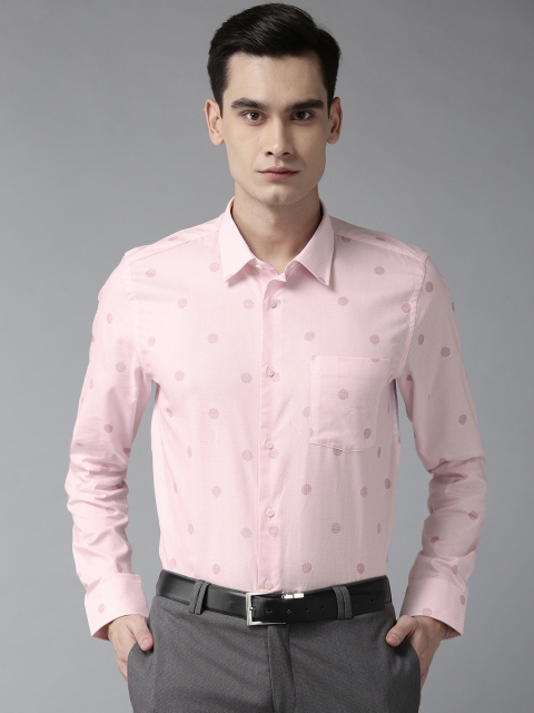 

Blackberrys Men Pink Slim Fit Self-Design Semiformal Shirt