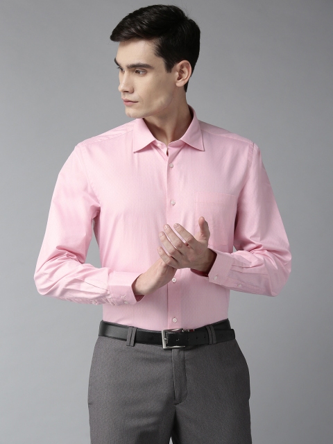 

Blackberrys Men Pink Slim Fit Self Design Formal Shirt