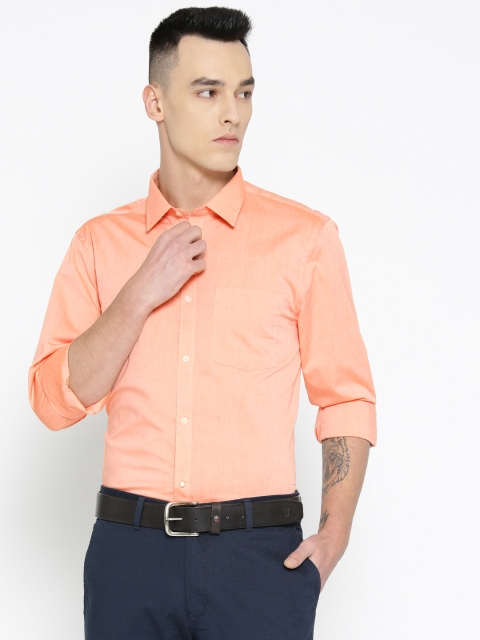 

Blackberrys Men Orange Slim Fit Solid Formal Shirt